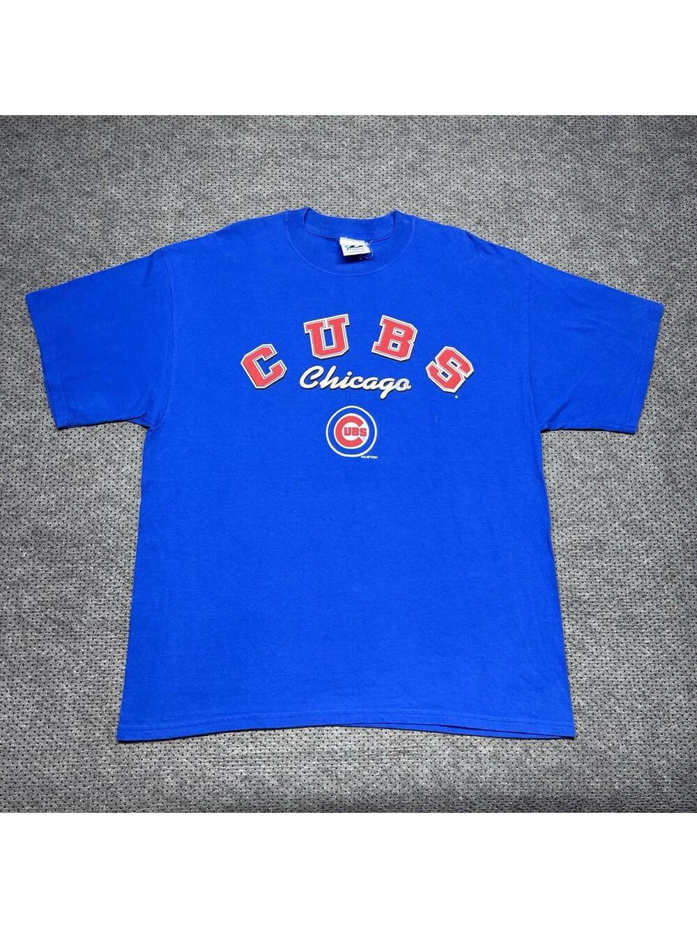 Vintage 2001 Chicago Cubs T-Shirt XL Major League Baseball RARE MENS BLUE